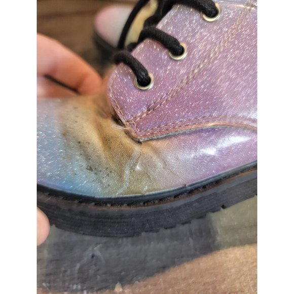 Children's Place girl 1 boots sparkly glitter rainbow - Picture 7 of 8